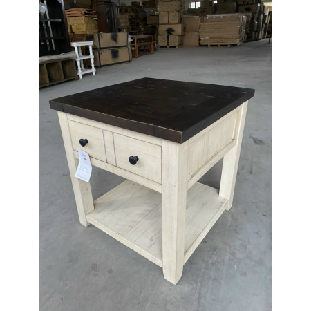 212496 Kirklands : Tủ 1 Ngăn Kéo Già Cổ + Màu Cream 